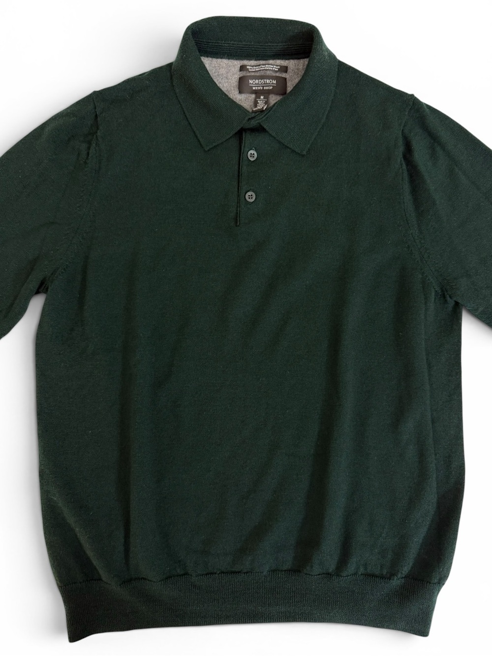 Nordstrom Forest Green Polo Sweater Men’s Small Tagged Medium